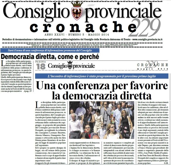 Conferenza di informazione_Cronache consiglio provinciale