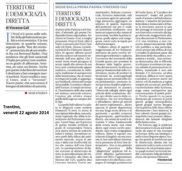 Territori e democrazia diretta