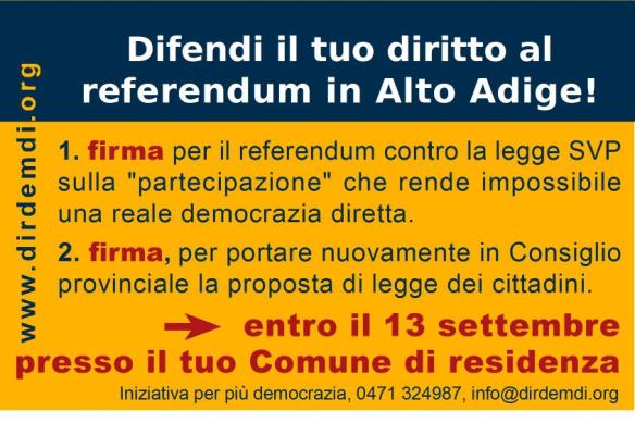 Difendi i tuoi diritti popolari!