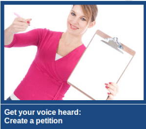 get your voice heard_create a petition