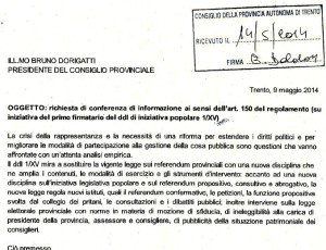 Richiesta conferenza informazione