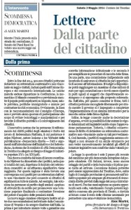 Scommessa democratica_Corriere del Trentino