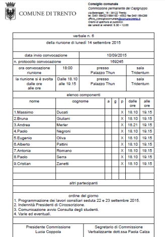 verbale 14 settembre 2015