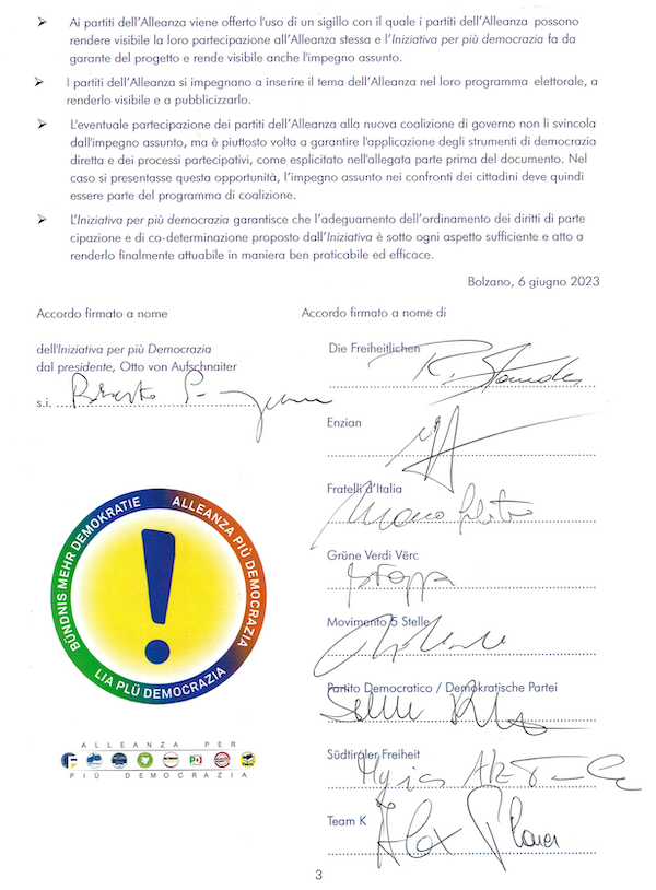 Accordo sottoscritto